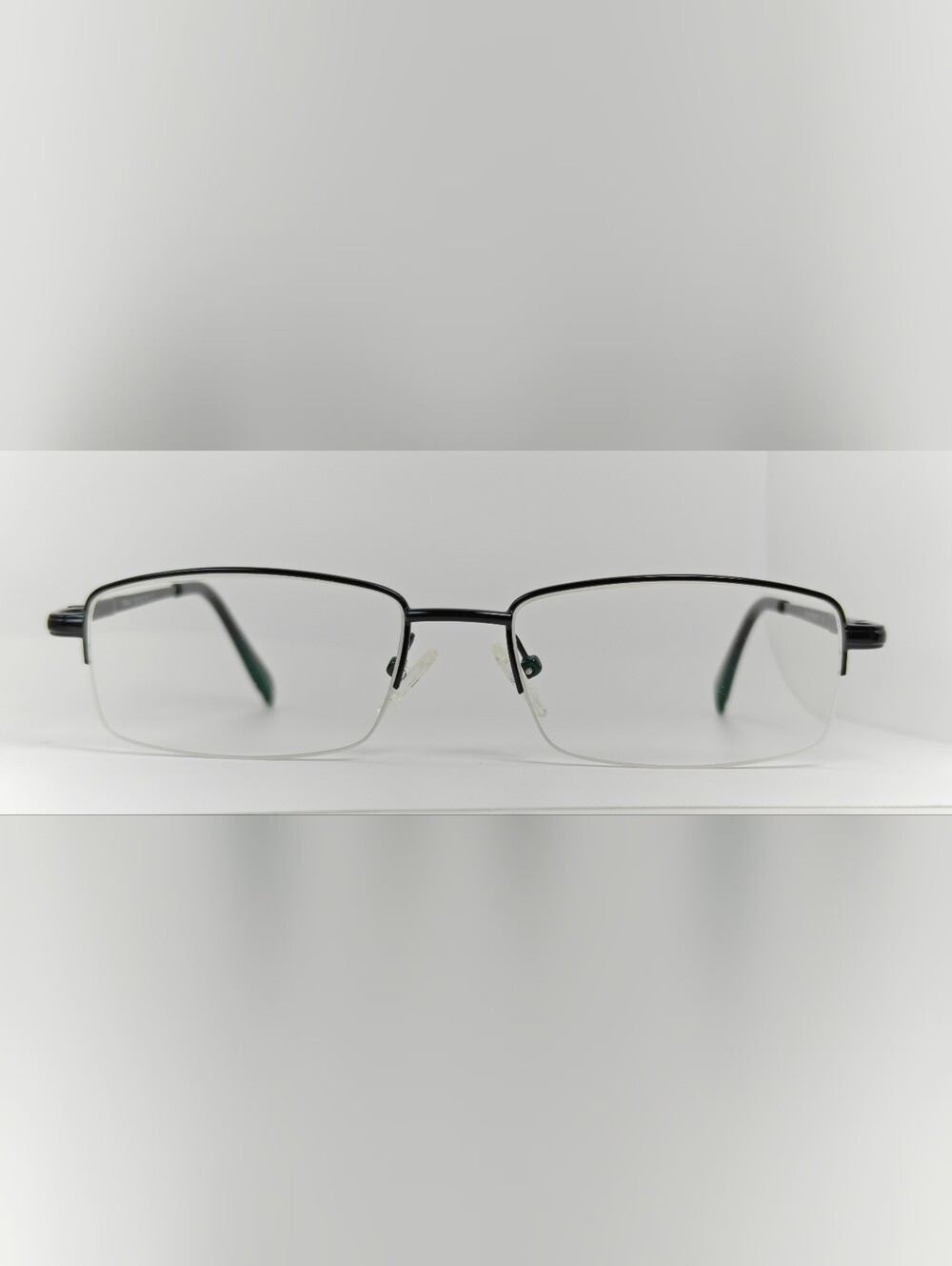 Craig. Men's Black Semi-Rimless. Spring Hinge.